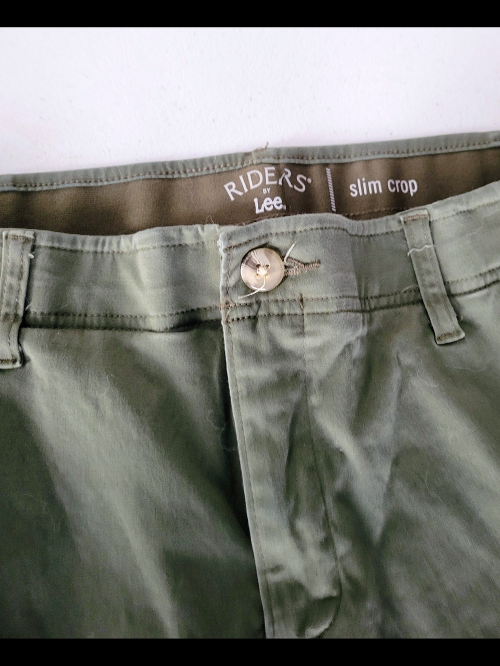 Riders by Lee Slim Crop Pants - Olive Green